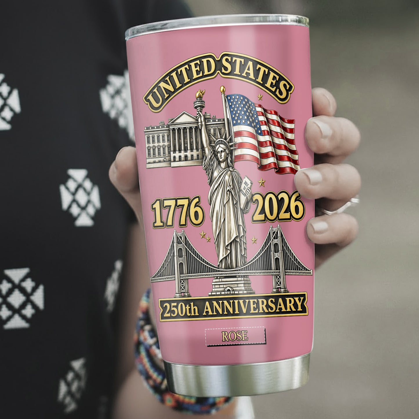 250 Years USA Tumbler for Proud Americans We The People 1776 2026