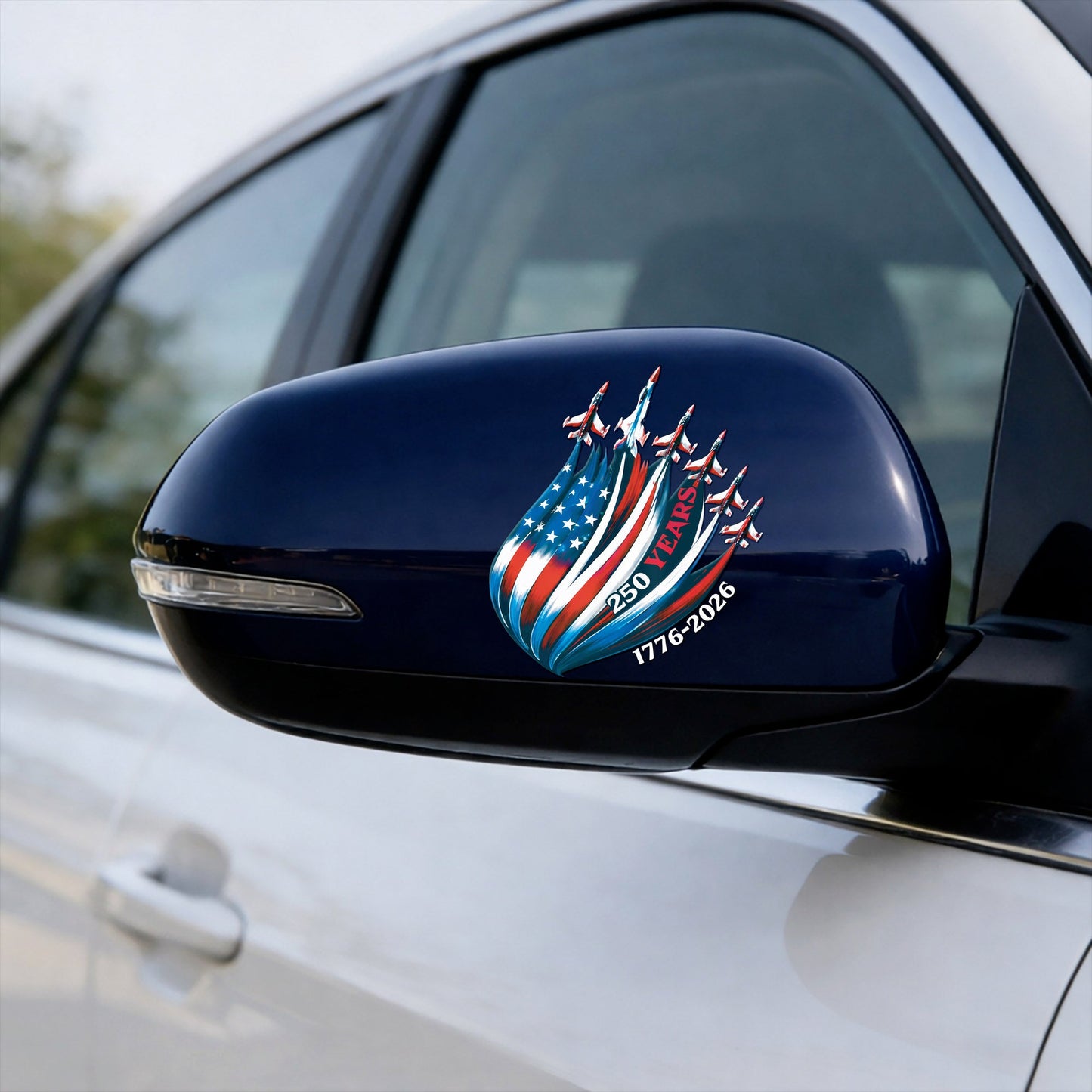 America 250th Anniversary Decal 1776-2026 Patriotic USA Flag Car Window Sticker