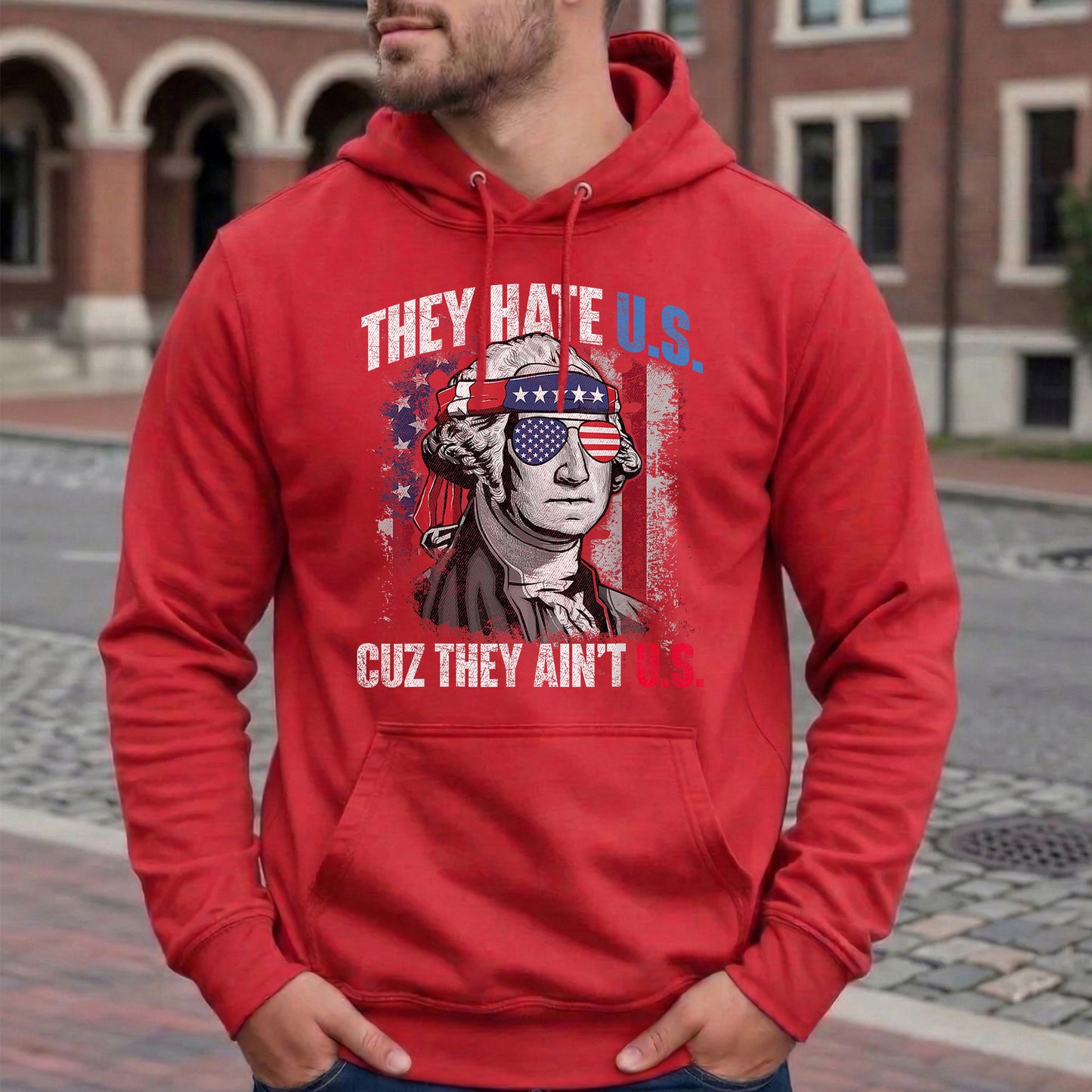 250th They Hate Us Cuz They Ain't Us USA American Flag
