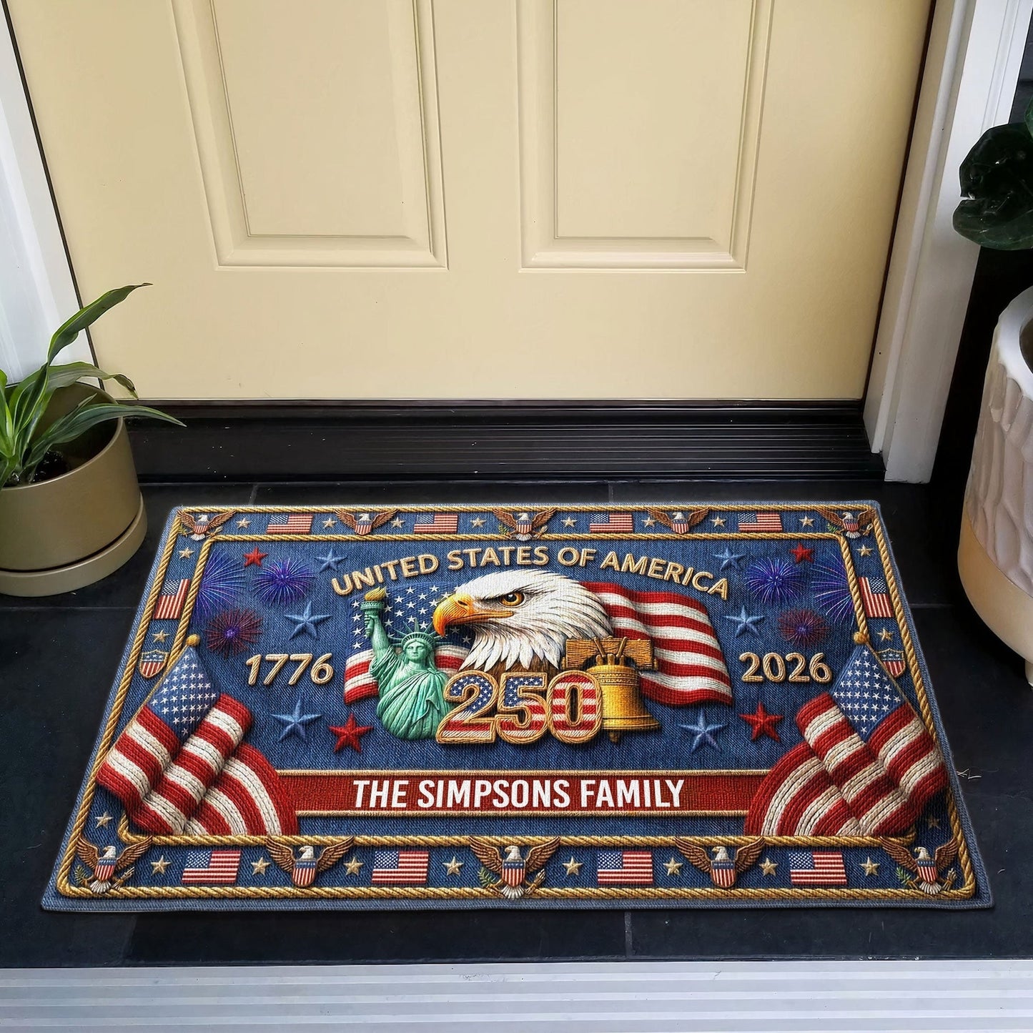 Personalized Doormat - America 250th Gifts for Family