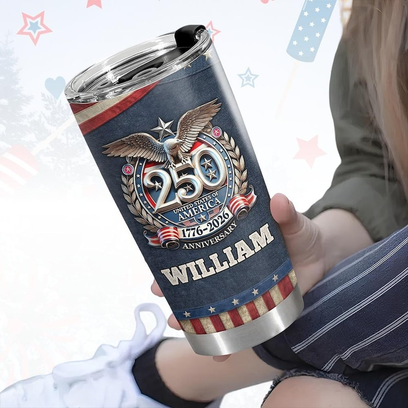 250 Years USA Tumbler for Proud Americans We The People 1776 2026