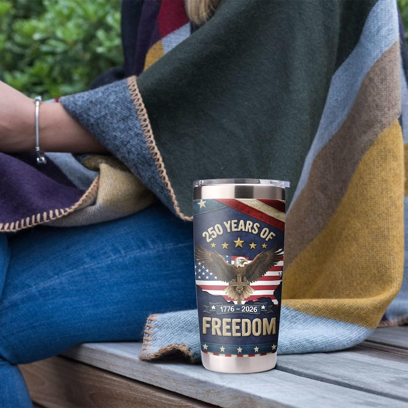 250 Years USA Tumbler for Proud Americans We The People 1776 2026