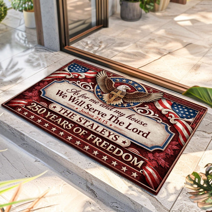Personalized Doormat - As For Me And My House We Will Serve The Lord