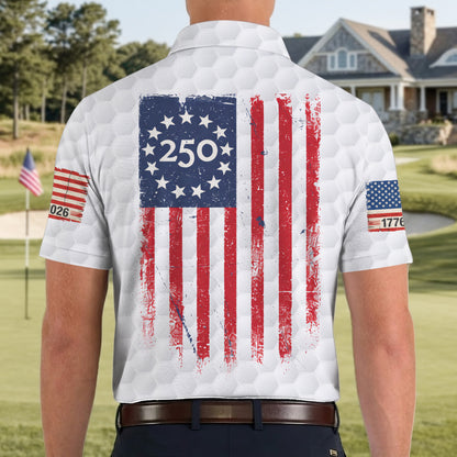 Golf Polo 250th Anniversary USA Freedom