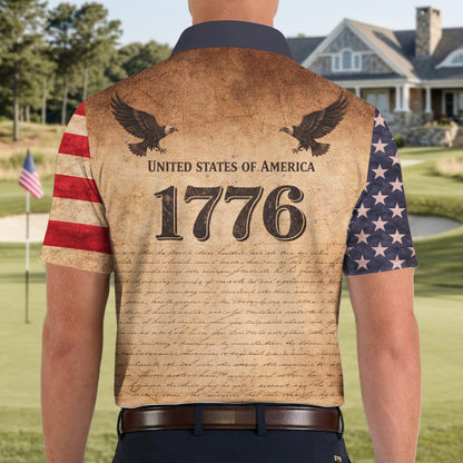 Freedom 250th Anniversary Vintage Eagle Polo Shirt