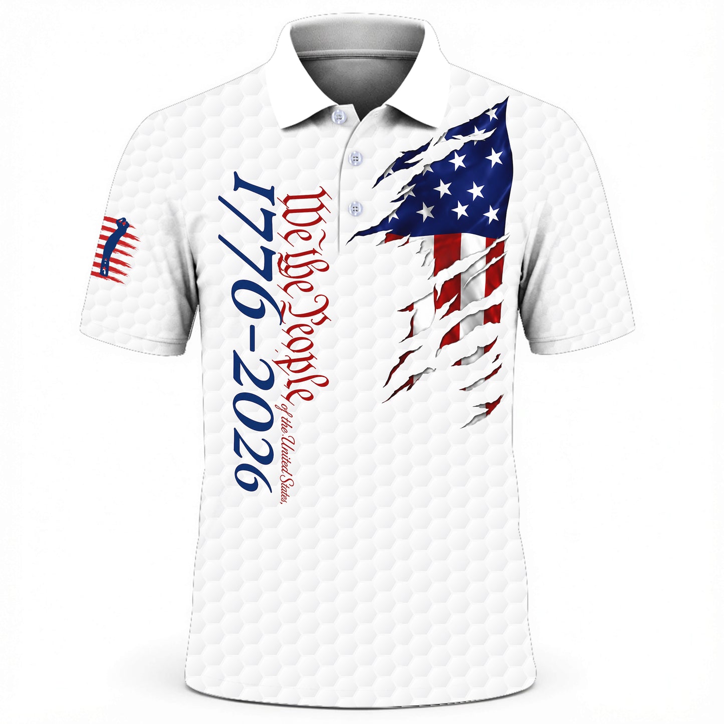 1776-2026 We the People USA 250th Anniversary Golf Polo Shirts