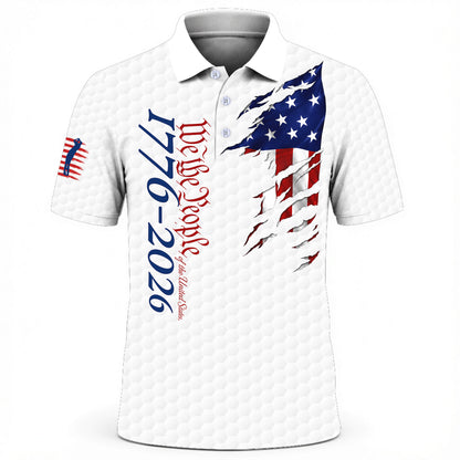 1776-2026 We the People USA 250th Anniversary Golf Polo Shirts