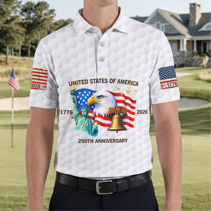 Golf Polo 250th Anniversary USA Freedom