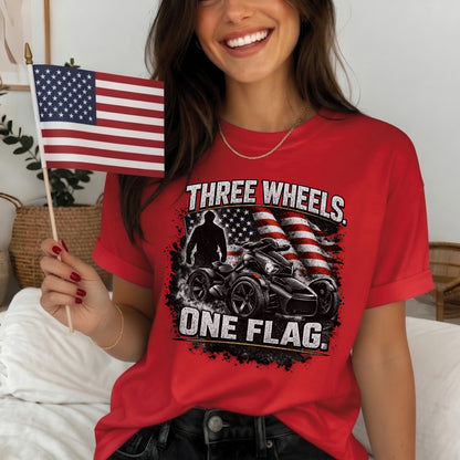 Three Wheels One Flag T-shirt