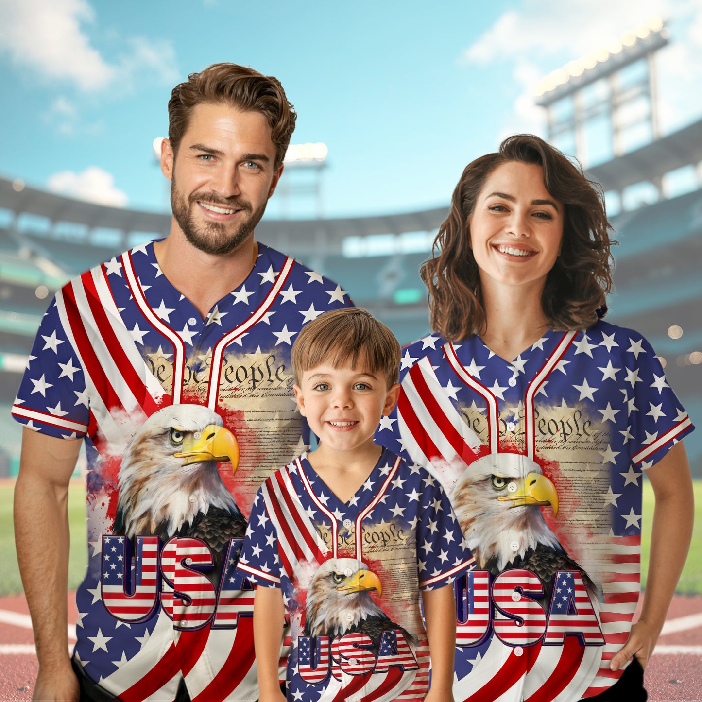 Eagle Flag We The People Patriotic Jersey Shirt