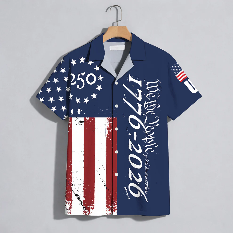 We the People 1776-2026 Stars and Stripes - USA 250th Anniversary Hawaiian Shirt