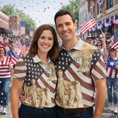 We The People American Flag Pattern 4th July Patriotic