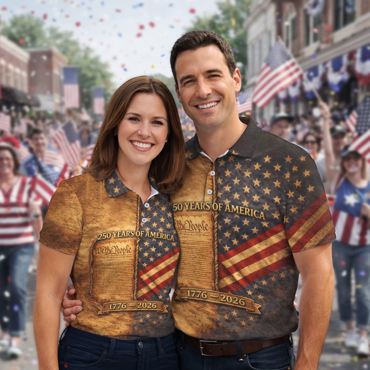 We The People 250 Years Of America 1776-2026 Polo