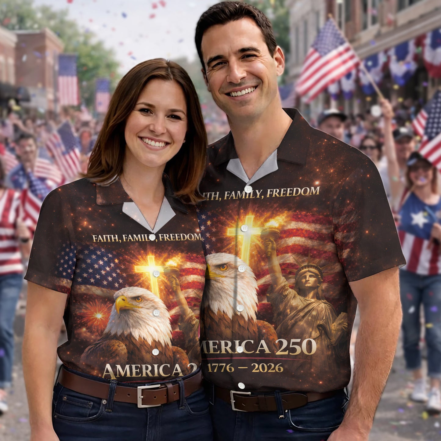 250th Anniversary Of USA Independence Day Holiday Hawaiian Shirt