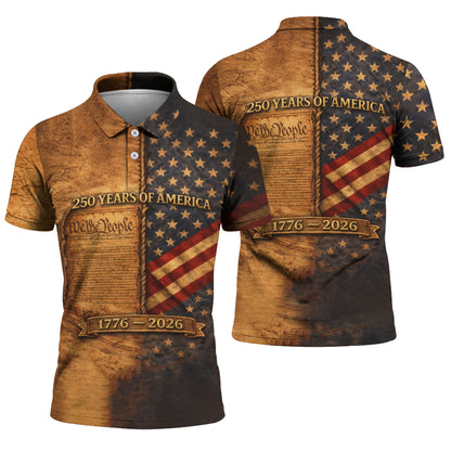 We The People 250 Years Of America 1776-2026 Polo