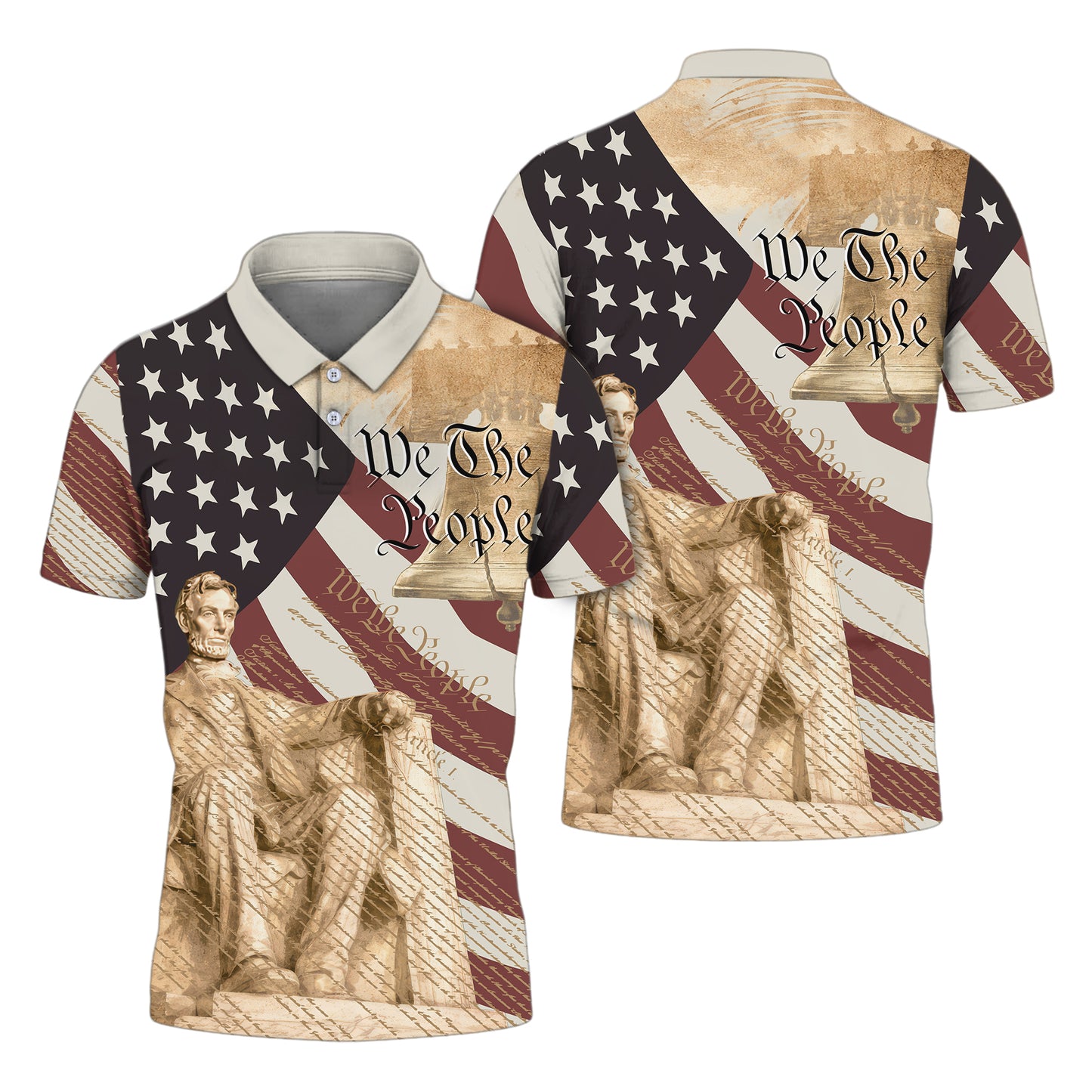 We The People American Flag Pattern 4th July Patriotic