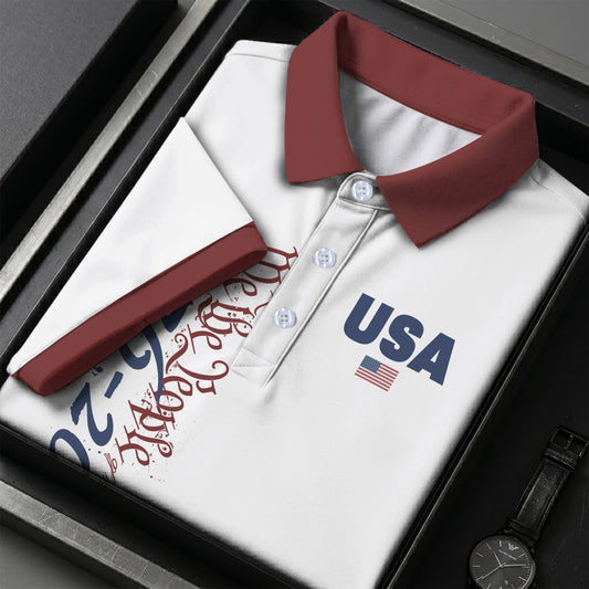 USA 250th Anniversary Polo Shirt, 1776-2026 American Flag Polo