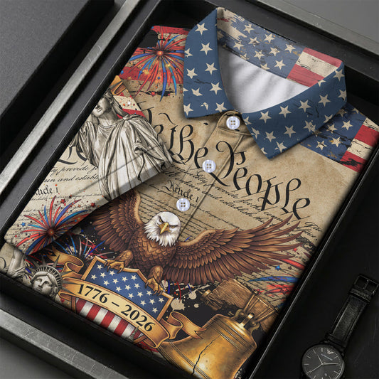 We The People Semiquincentennial Proud America 4th Of July Polo