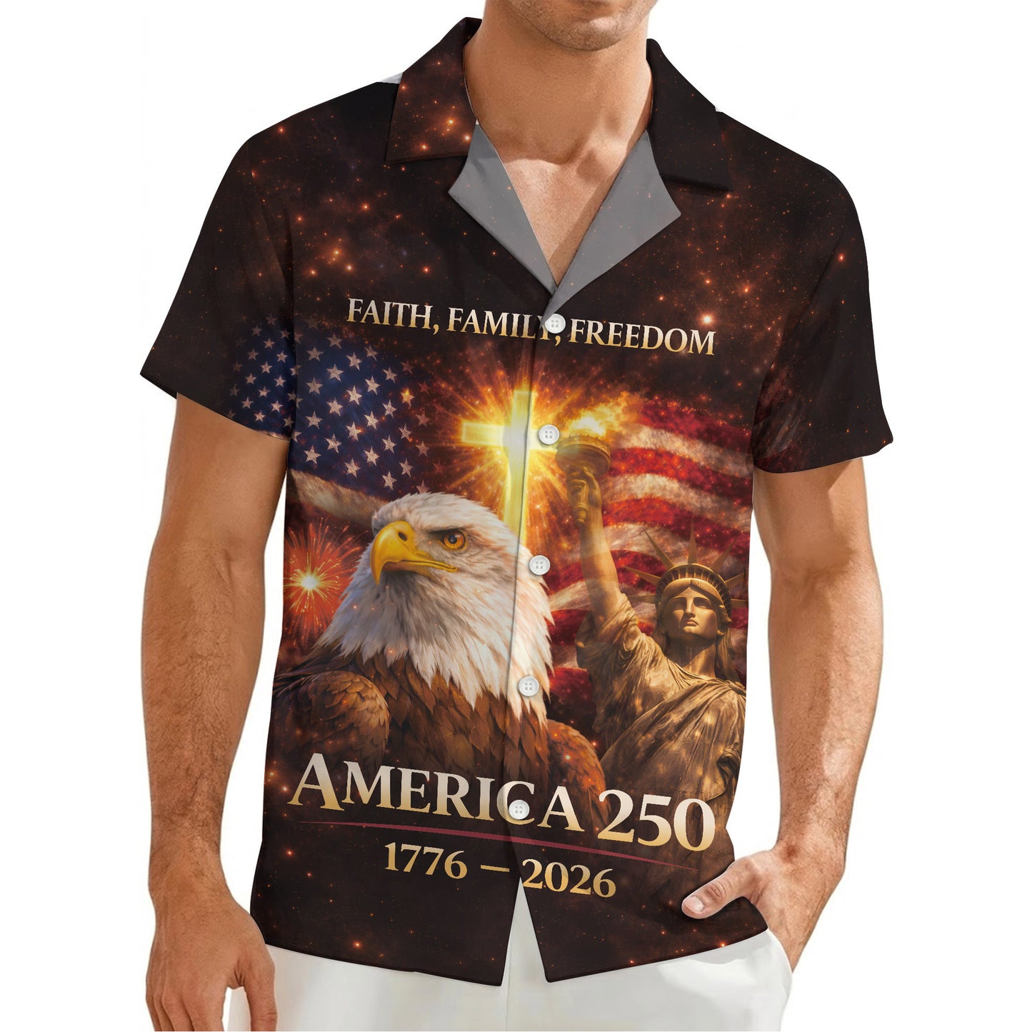 250th Anniversary Of USA Independence Day Holiday Hawaiian Shirt