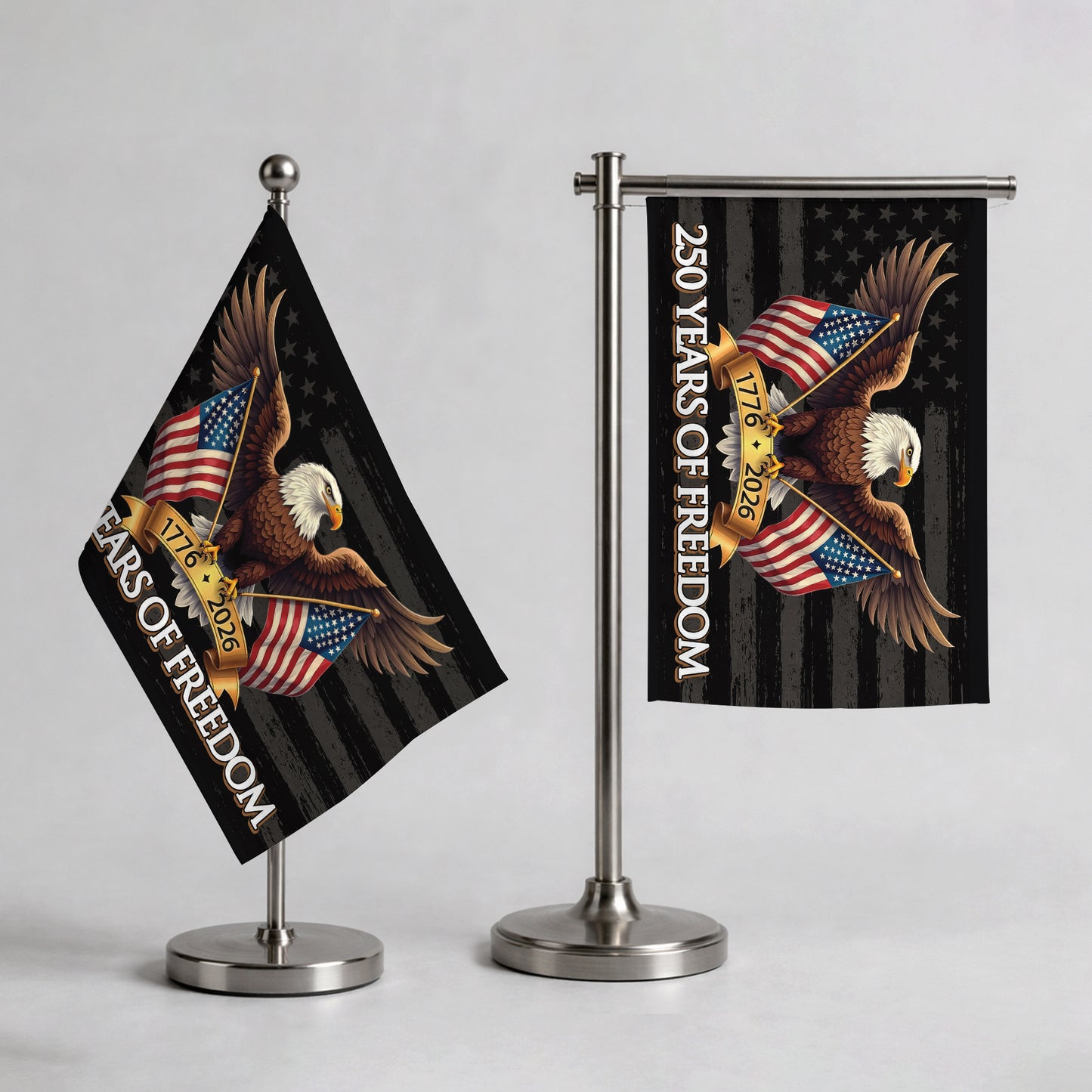 Handheld Flag 250th Anniversary USA - Bald Eagle 250 Years of Freedom 1776-2026