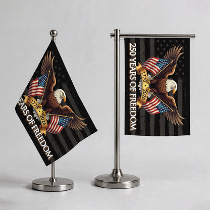 Handheld Flag 250th Anniversary USA - Bald Eagle 250 Years of Freedom 1776-2026