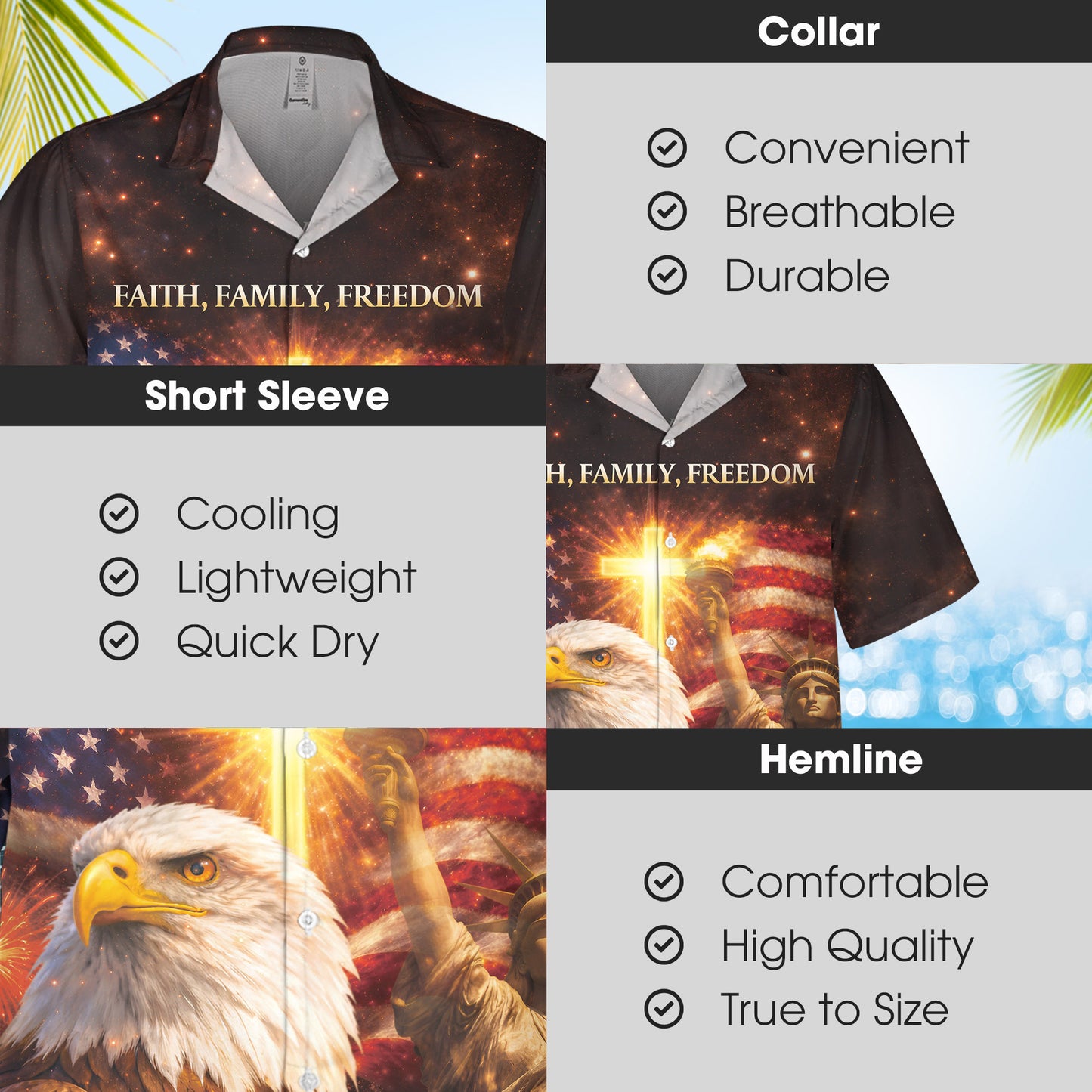 250th Anniversary Of USA Independence Day Holiday Hawaiian Shirt