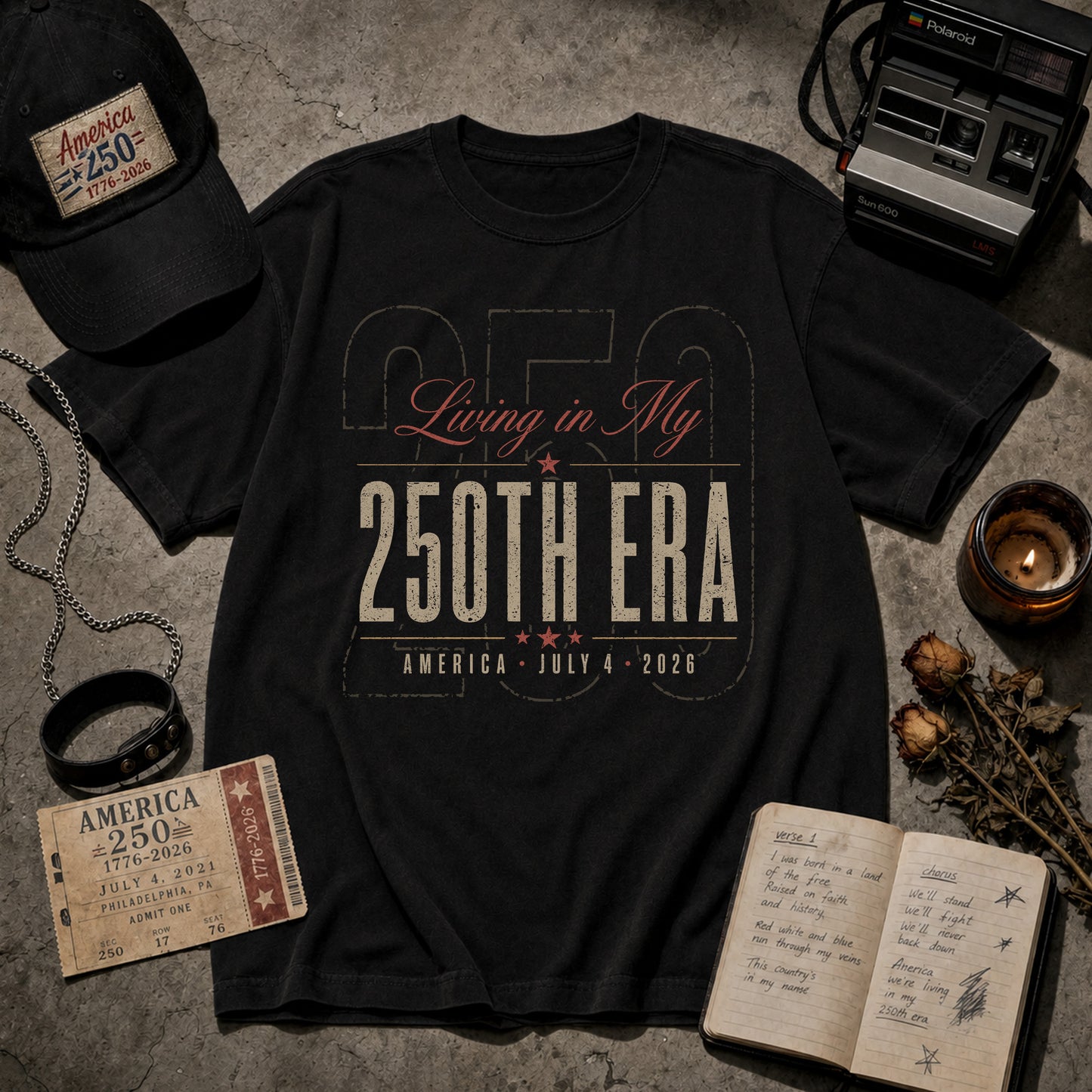 Living in my 250th ERA, America Semiquincentennial Comfort Colors Shirt