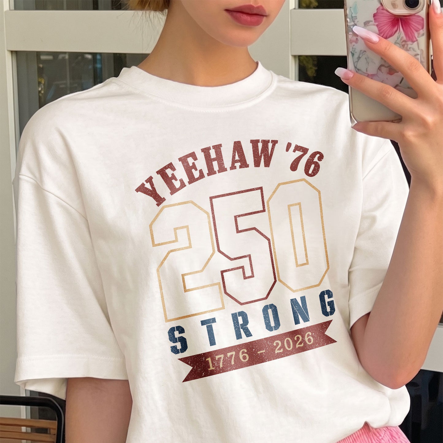 Yeehaw' 76 Cowgirl 250 years Strong, America Semiquincentennial Comfort Colors Shirt