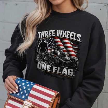 Three Wheels One Flag T-shirt