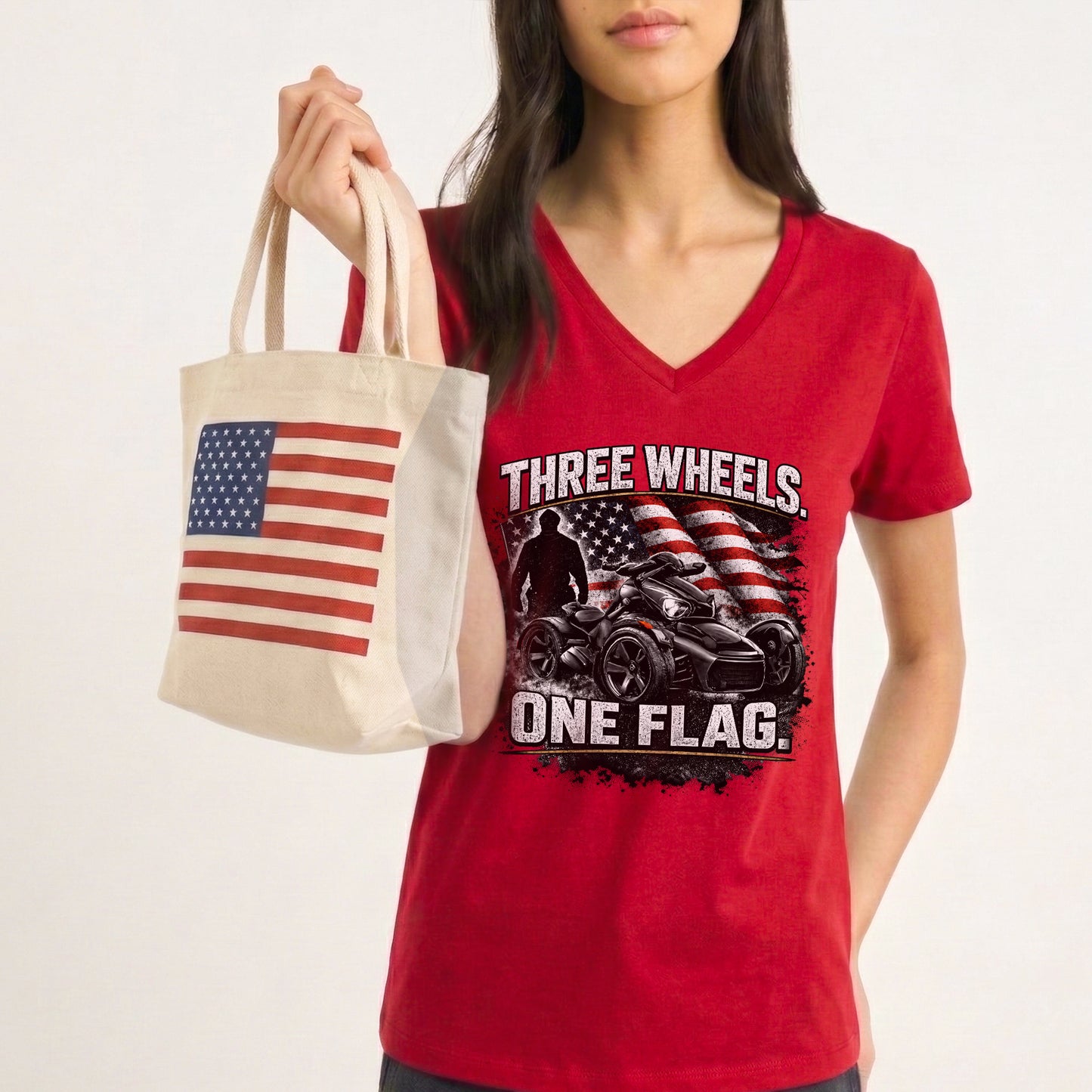 Three Wheels One Flag T-shirt