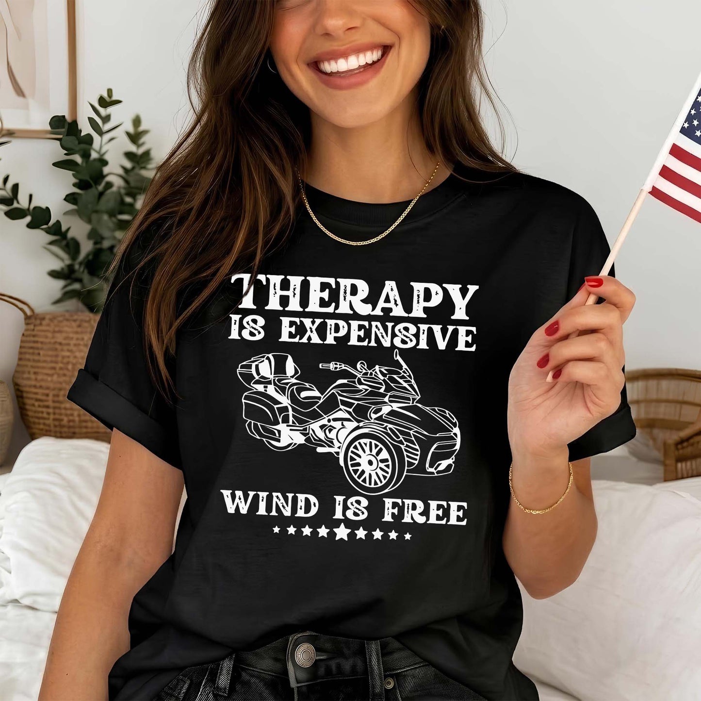 Therapy is Expensive Wind is Free Spyders T-shirt