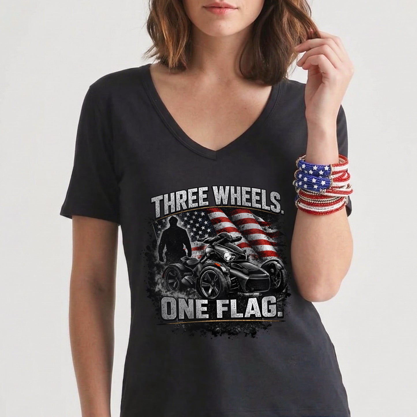 Three Wheels One Flag T-shirt