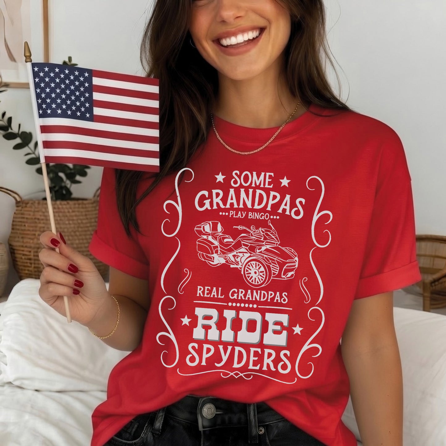 Real Grandpas Ride Spyders T-shirt