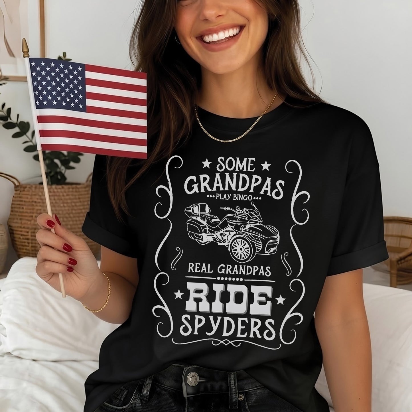 Real Grandpas Ride Spyders T-shirt