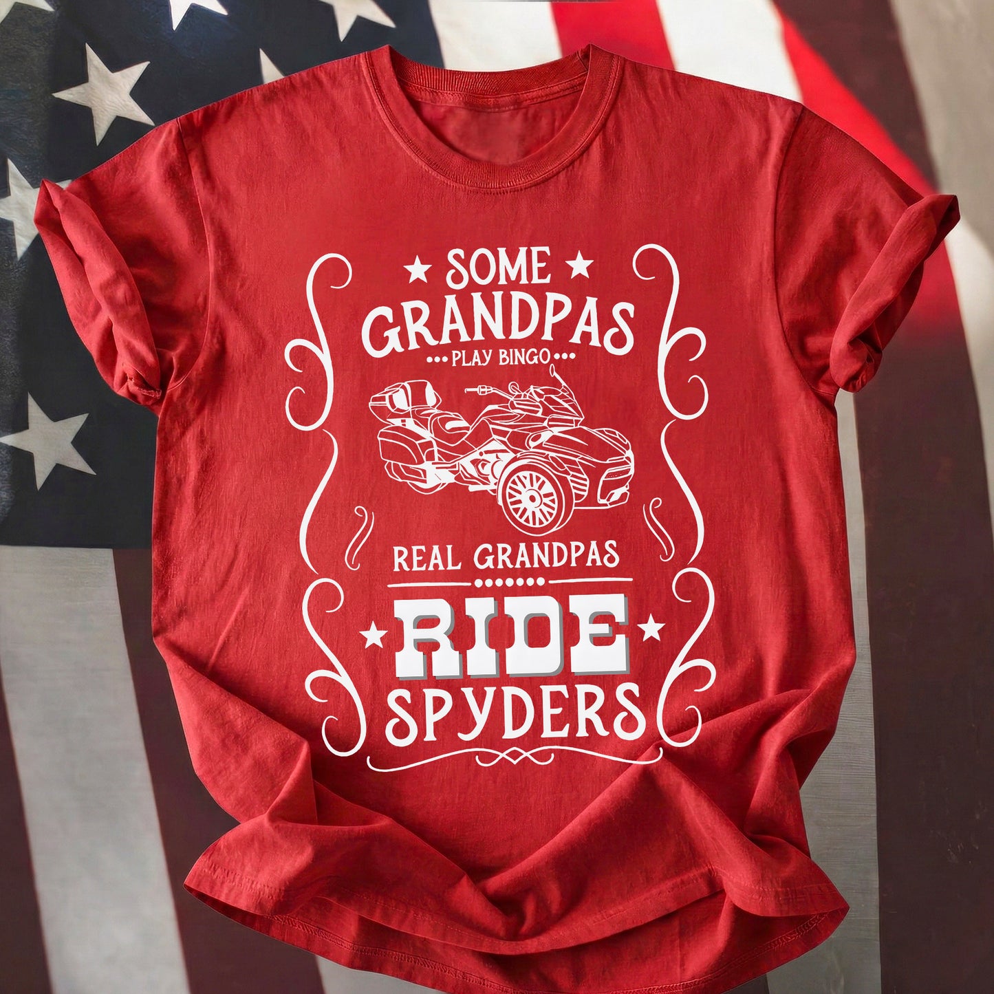 Real Grandpas Ride Spyders T-shirt