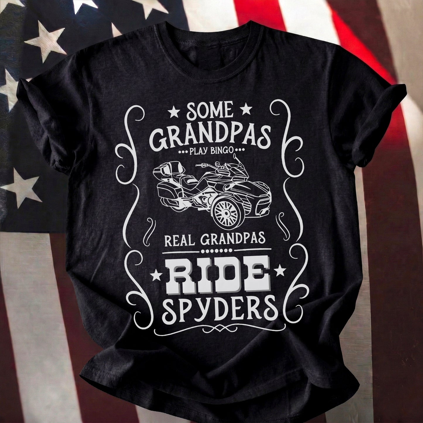 Real Grandpas Ride Spyders T-shirt