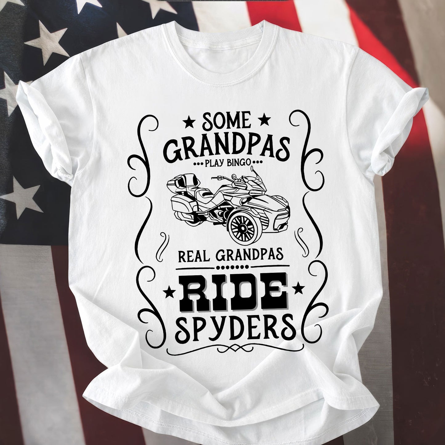 Real Grandpas Ride Spyders T-shirt