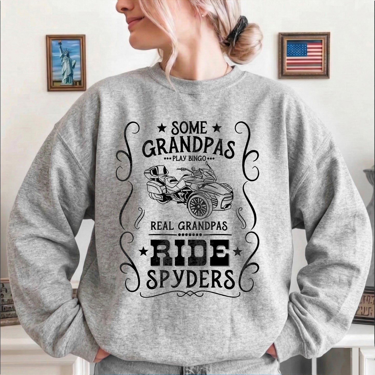 Real Grandpas Ride Spyders T-shirt