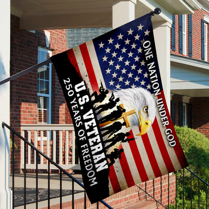 US Veteran One Nation Under God Patriotic 250th Anniversary Flag
