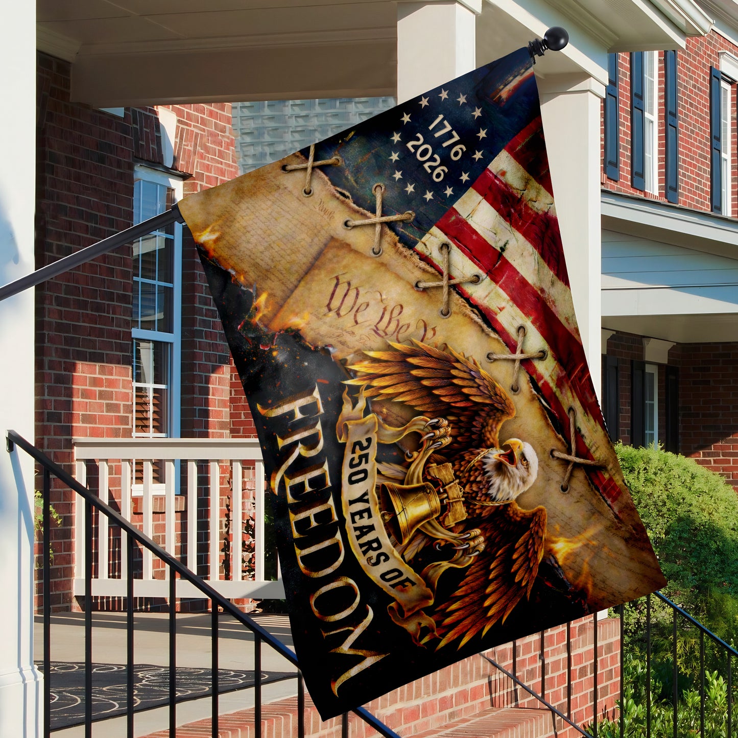 America 250 Freedom Eagle Flag, Patriotic 1776 2026 We The People Outdoor Flag