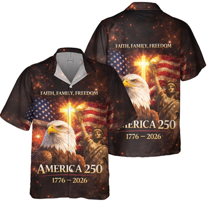 250th Anniversary Of USA Independence Day Holiday Hawaiian Shirt