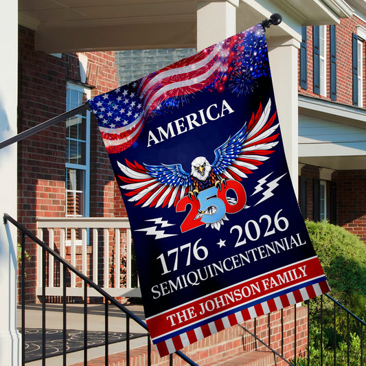 Custom 250 Years America Semiquincentennial Garden Flag