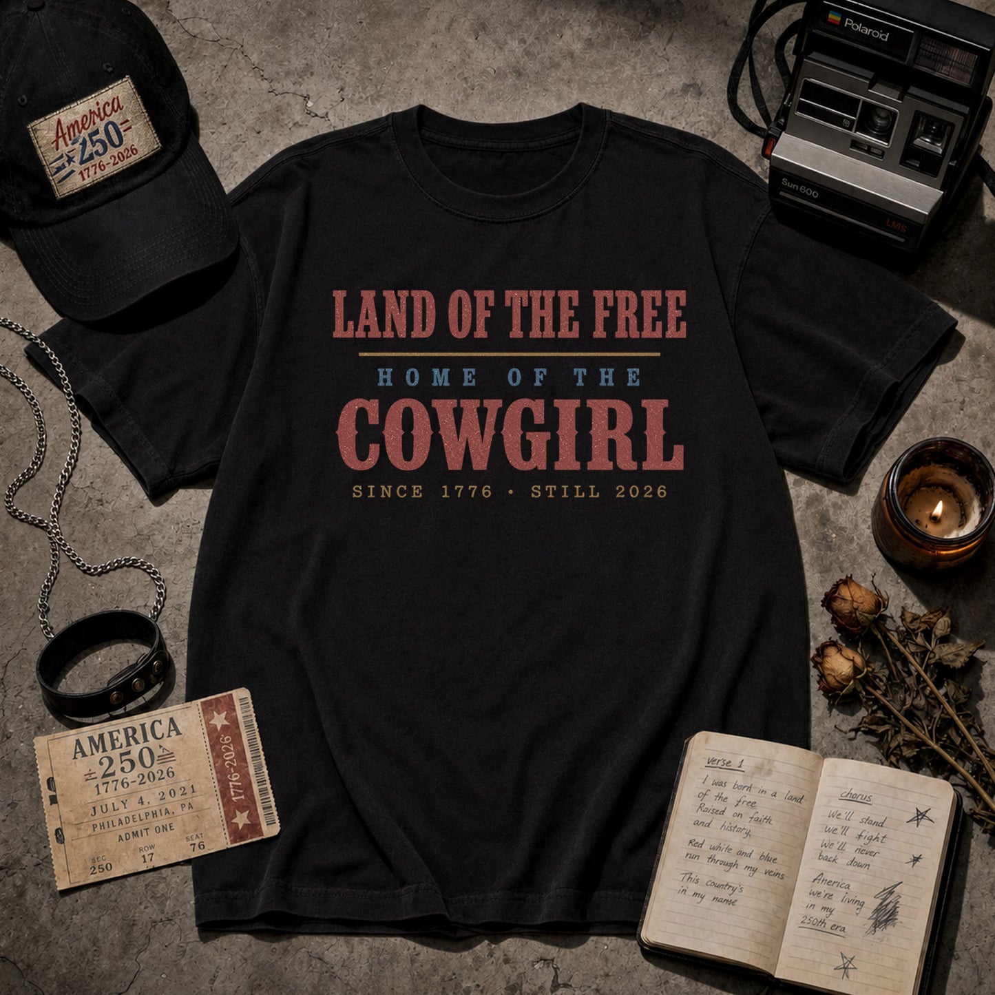 Home of the Cowgirl, America Semiquincentennial Comfort Colors Shirt