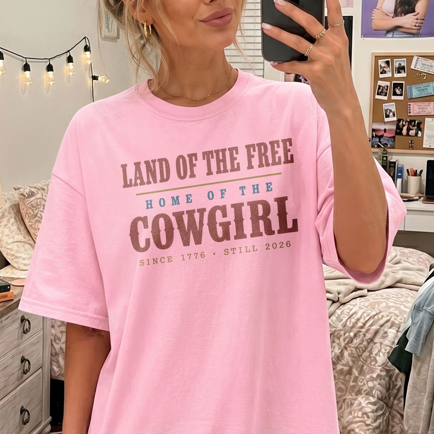 Home of the Cowgirl, America Semiquincentennial Comfort Colors Shirt