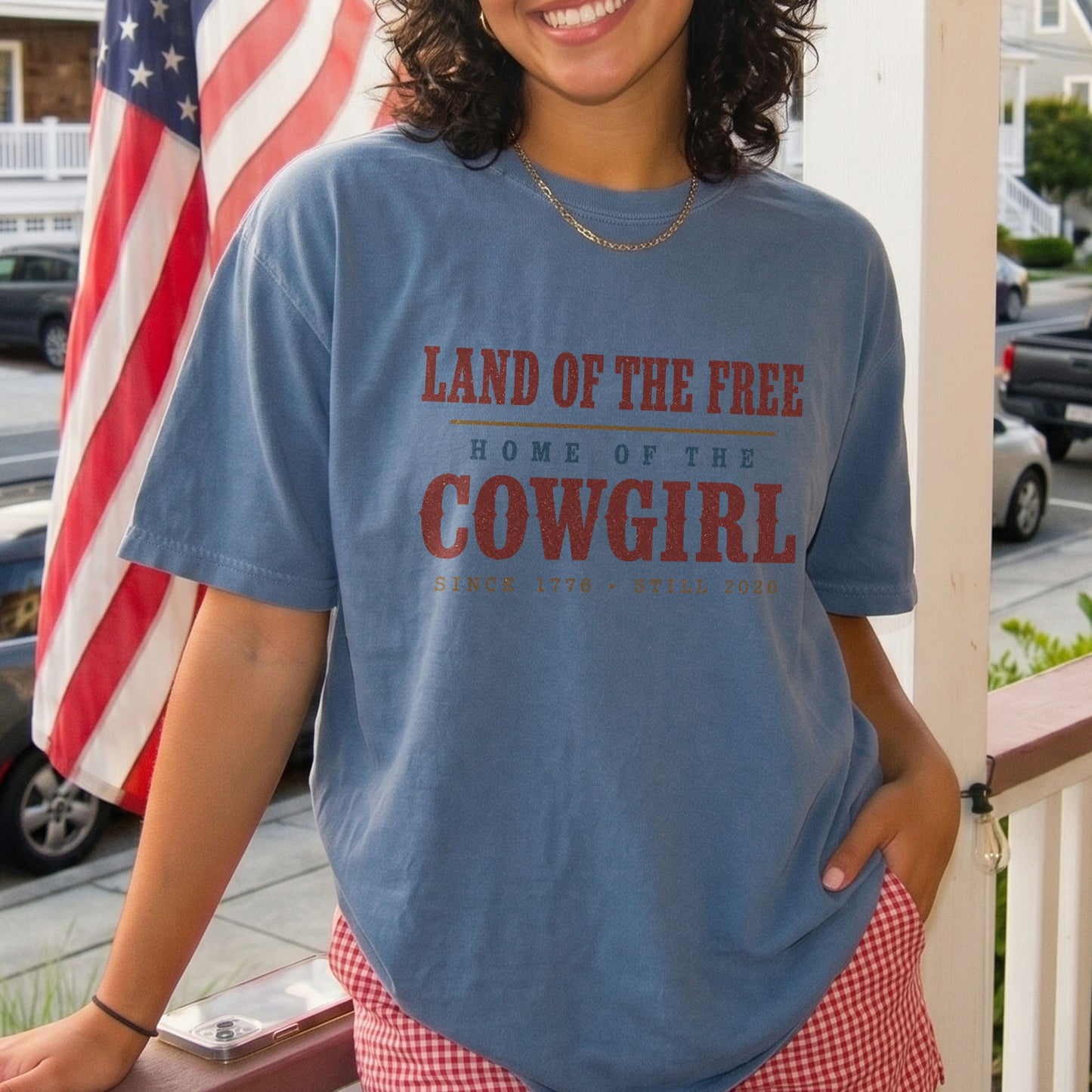 Home of the Cowgirl, America Semiquincentennial Comfort Colors Shirt
