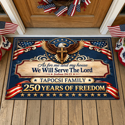 Personalized Doormat - As For Me And My House We Will Serve The Lord