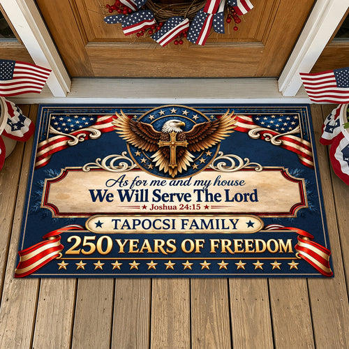 Personalized Doormat - As For Me And My House We Will Serve The Lord