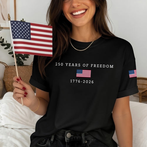 Women's America Flag Print T-shirt