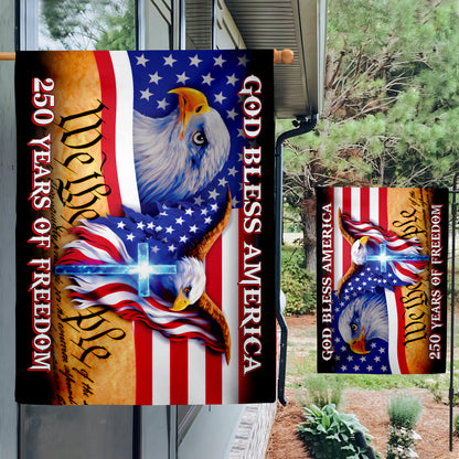 250 Years of Freedom Flag, We the People, God Bless America