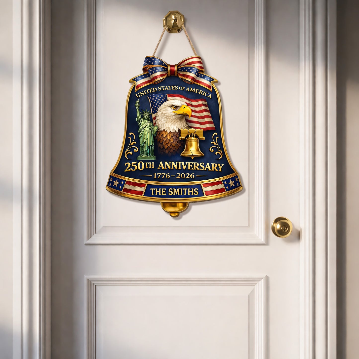 Custom Wood Sign - Personalized America 250th Anniversary Gifts For Mom, Dad, Brother, Sister, Kids